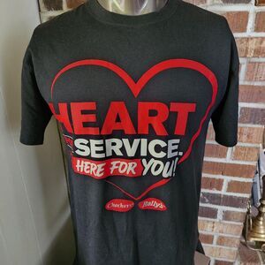 Checkers & Rallys Fast Food Restaurant Promo T Shirt Size Medium Salute To Vets